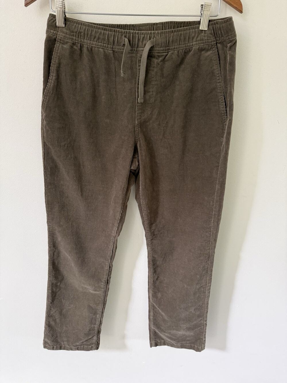 Katin Boys Corduroy Drawstring Pipeline Pants Size M Straight Leg Casual Preppy